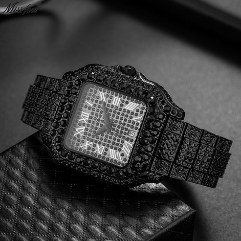 Classic Diamond Watch – Obsidian Edition
